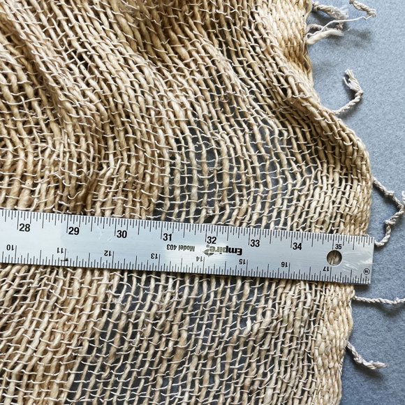 Monserat De Lucca Poncho Womens OS Beige Morely Delray Sanchez Long Woven Knit - Picture 6 of 8